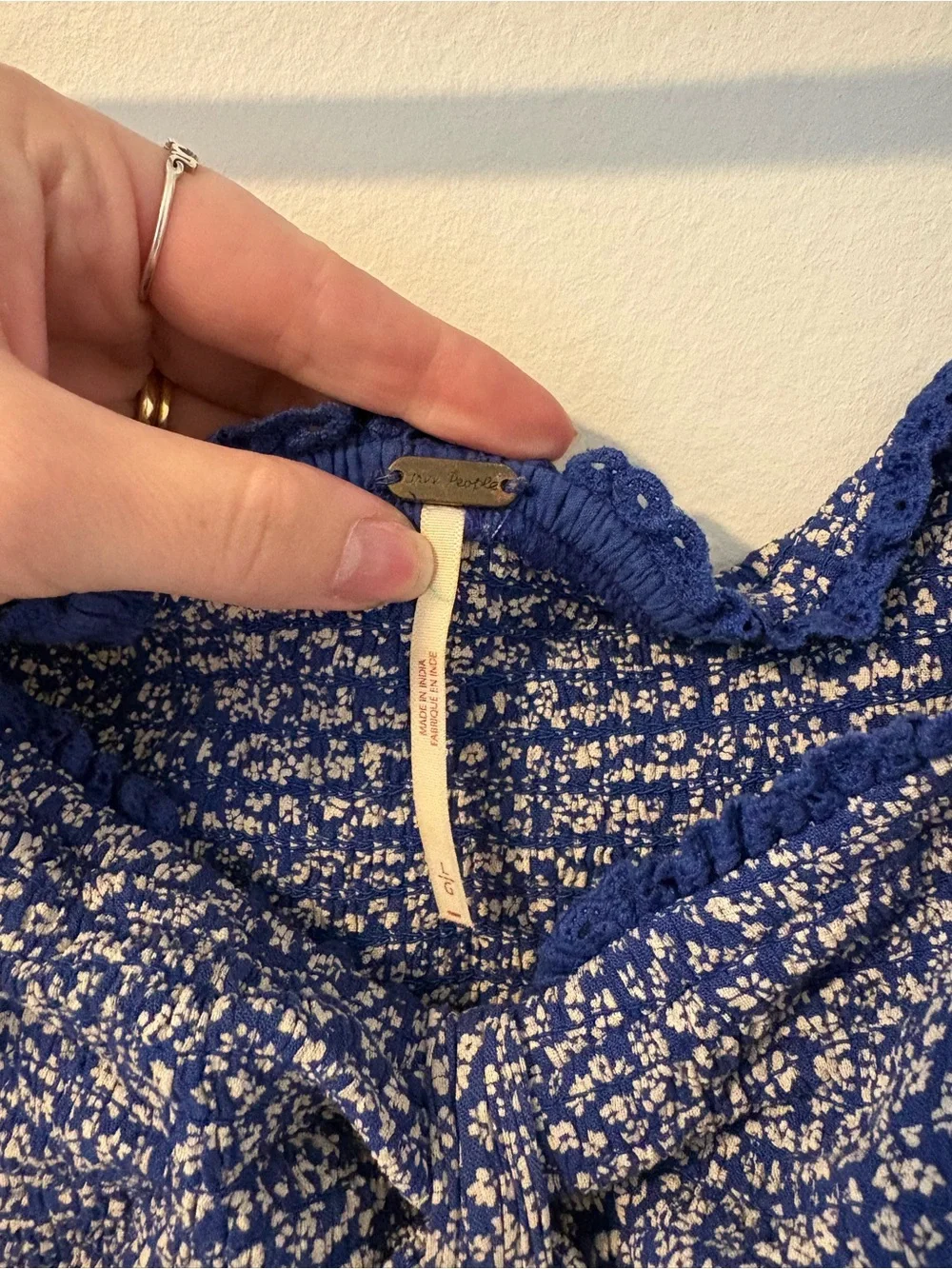 Free People Britnee Floral Blouse Large